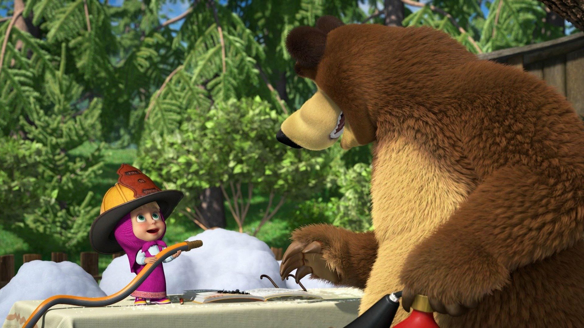 Masha e o Urso : Bombeira do Dia