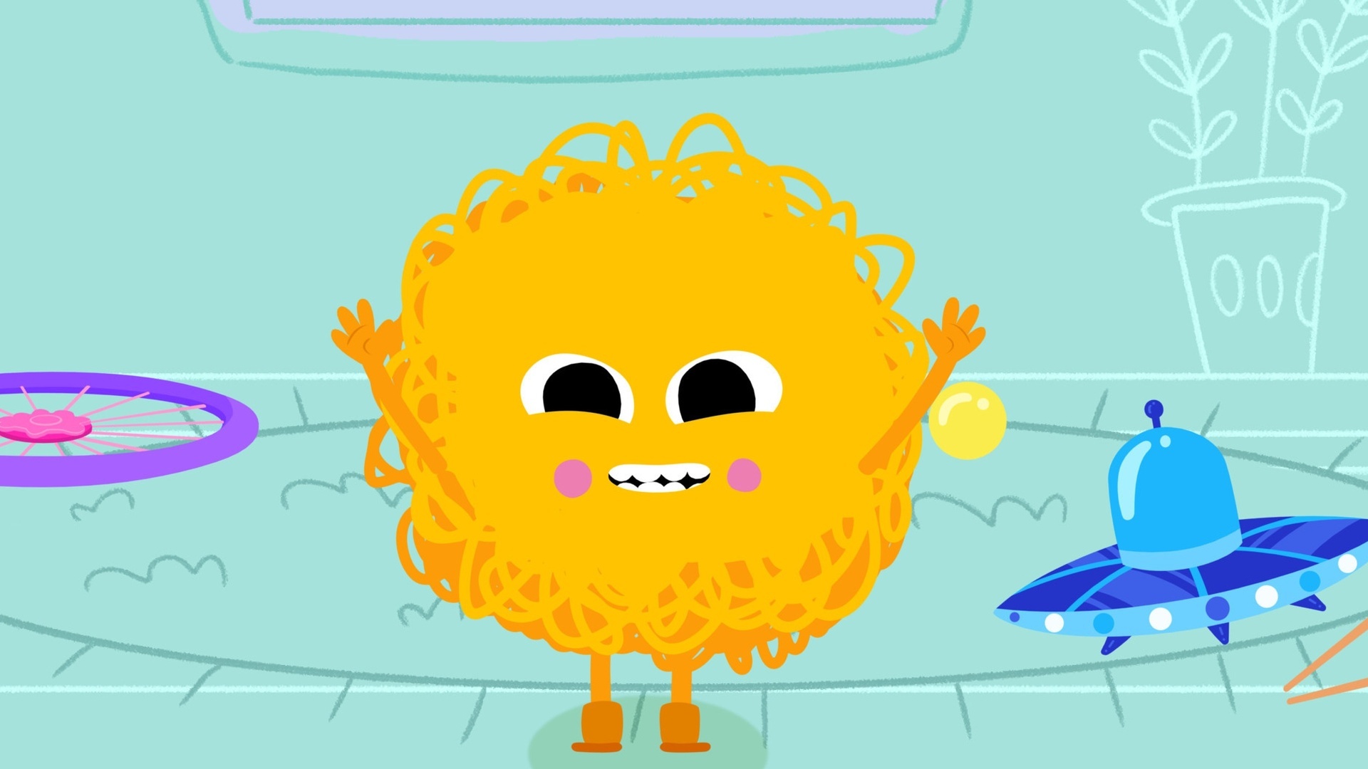Hey Fuzzy Yellow : Bastão de Caminhada Perfeito