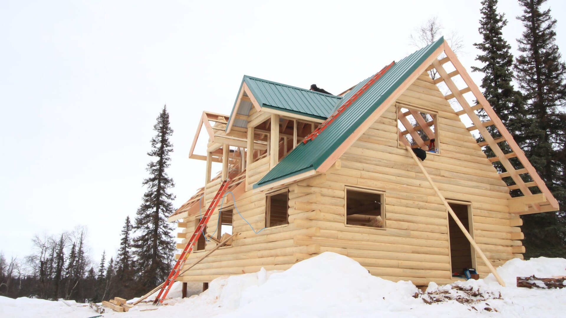 Construções no Alasca : Sob a Neve