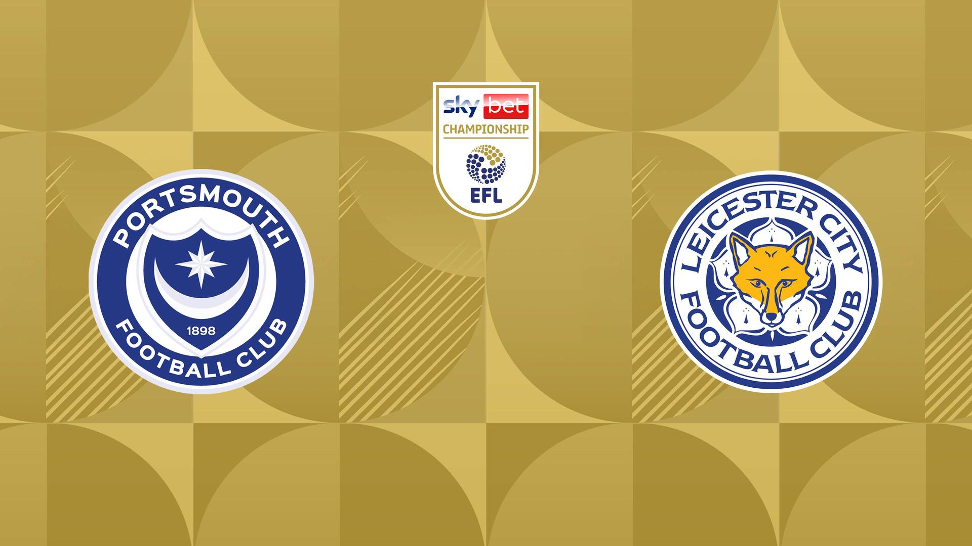 Portsmouth x Leicester City - Campeonato Inglês - Segunda Divisão : Portsmouth x Leicester City