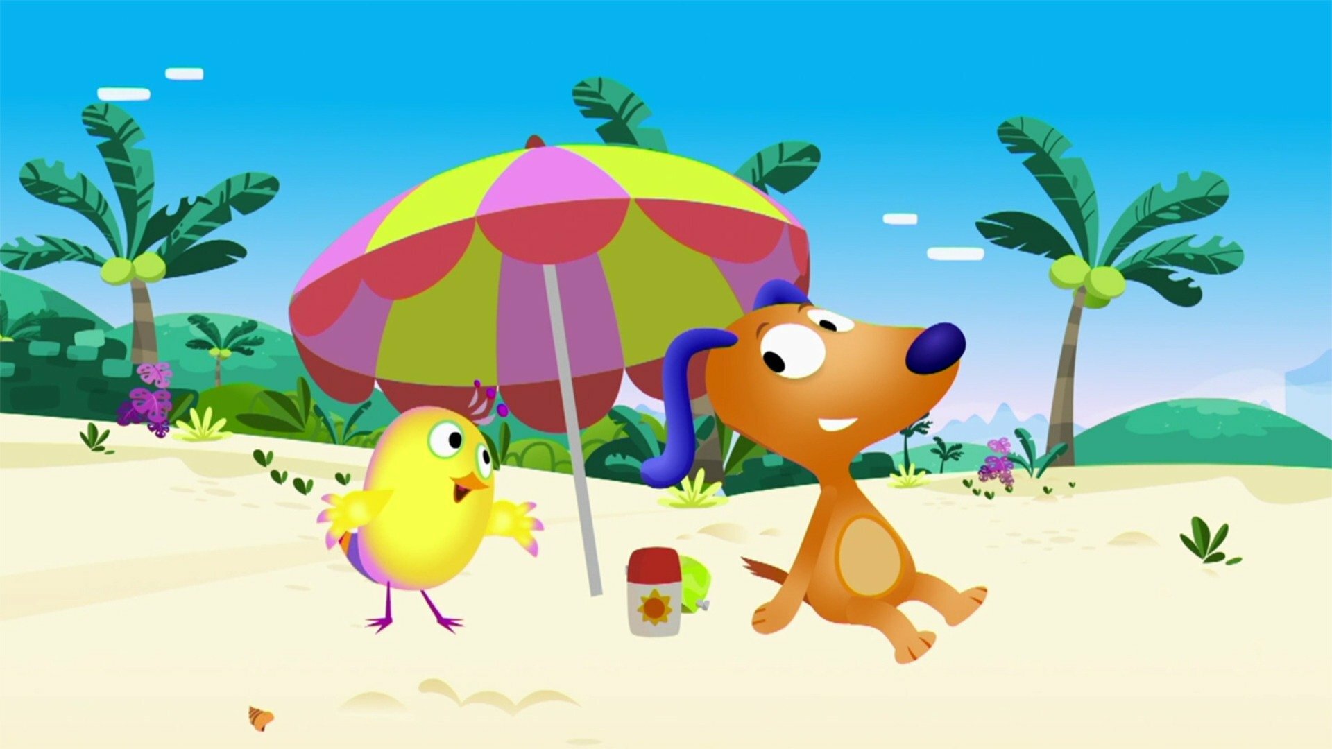 Cantando com Ping e Pong : Um Dia na Praia