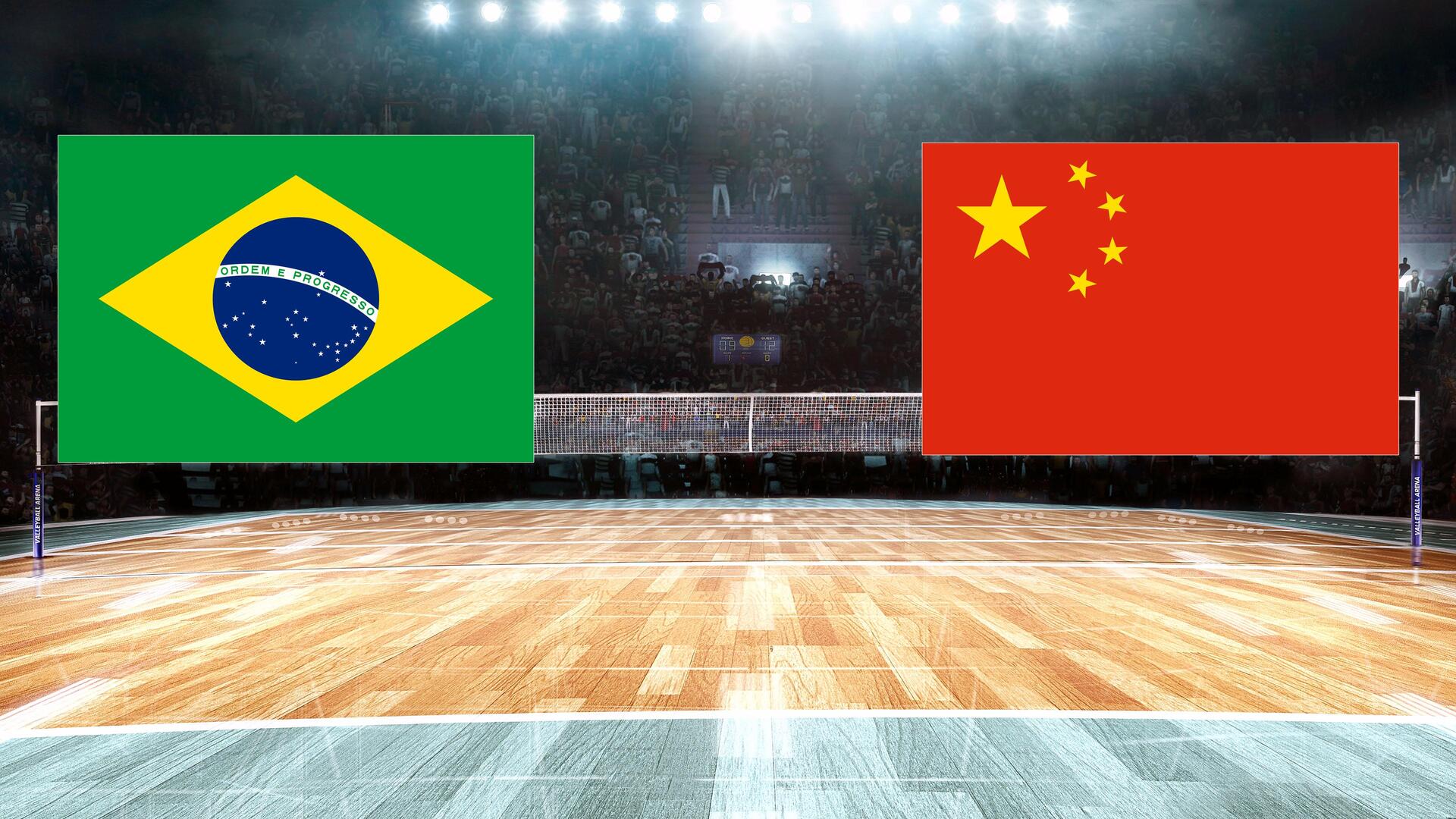 Brasil x China - Liga das Nações de Vôlei Masculino : Brasil x China