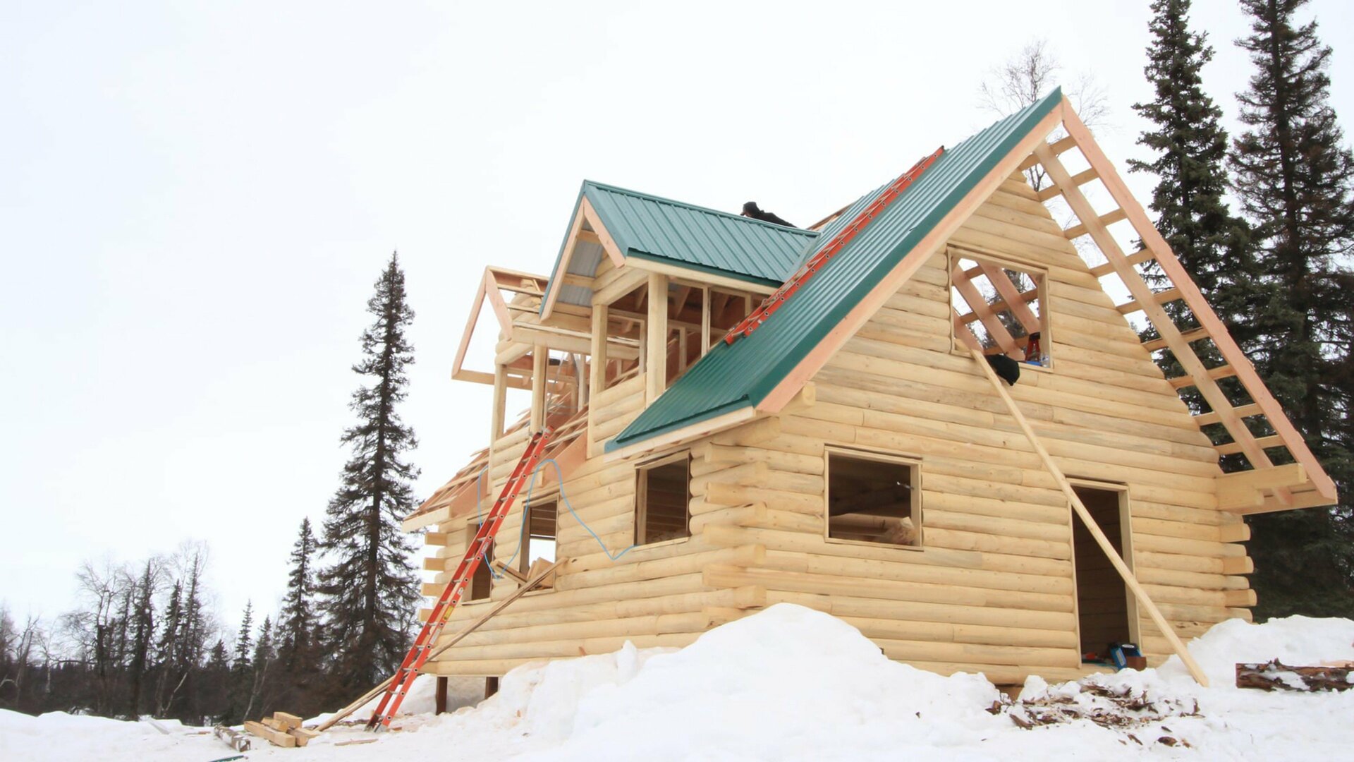 Construções no Alasca : Sob a Neve