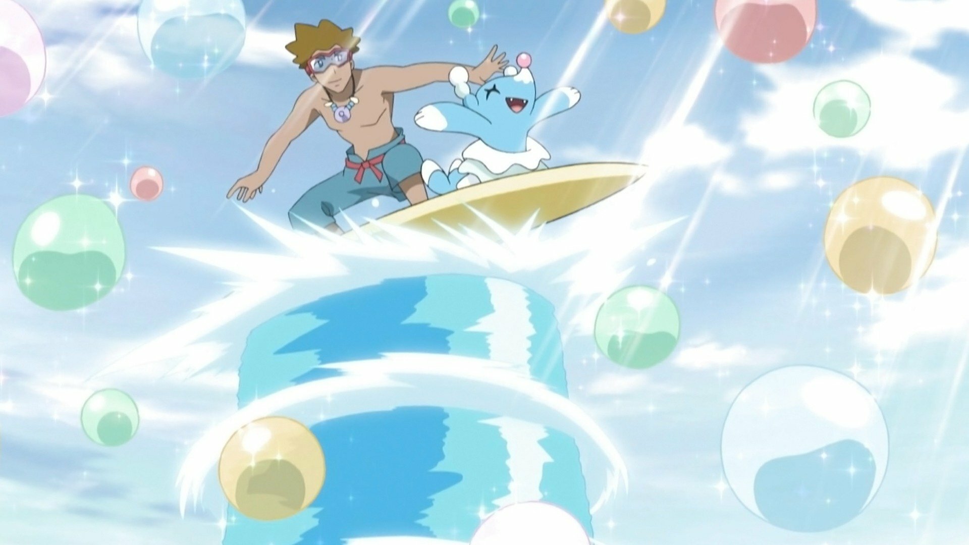 Pokémon, a Série - Sol e Lua : Bolhas, Brionne e Batalha!