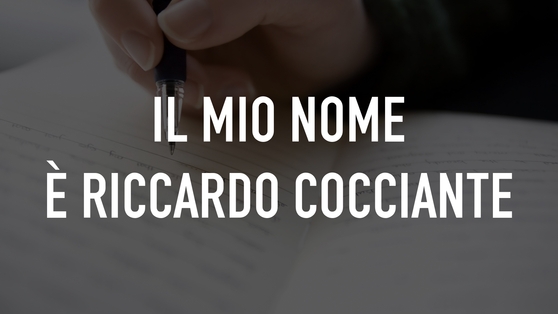 Il mio nome è Riccardo Cocciante