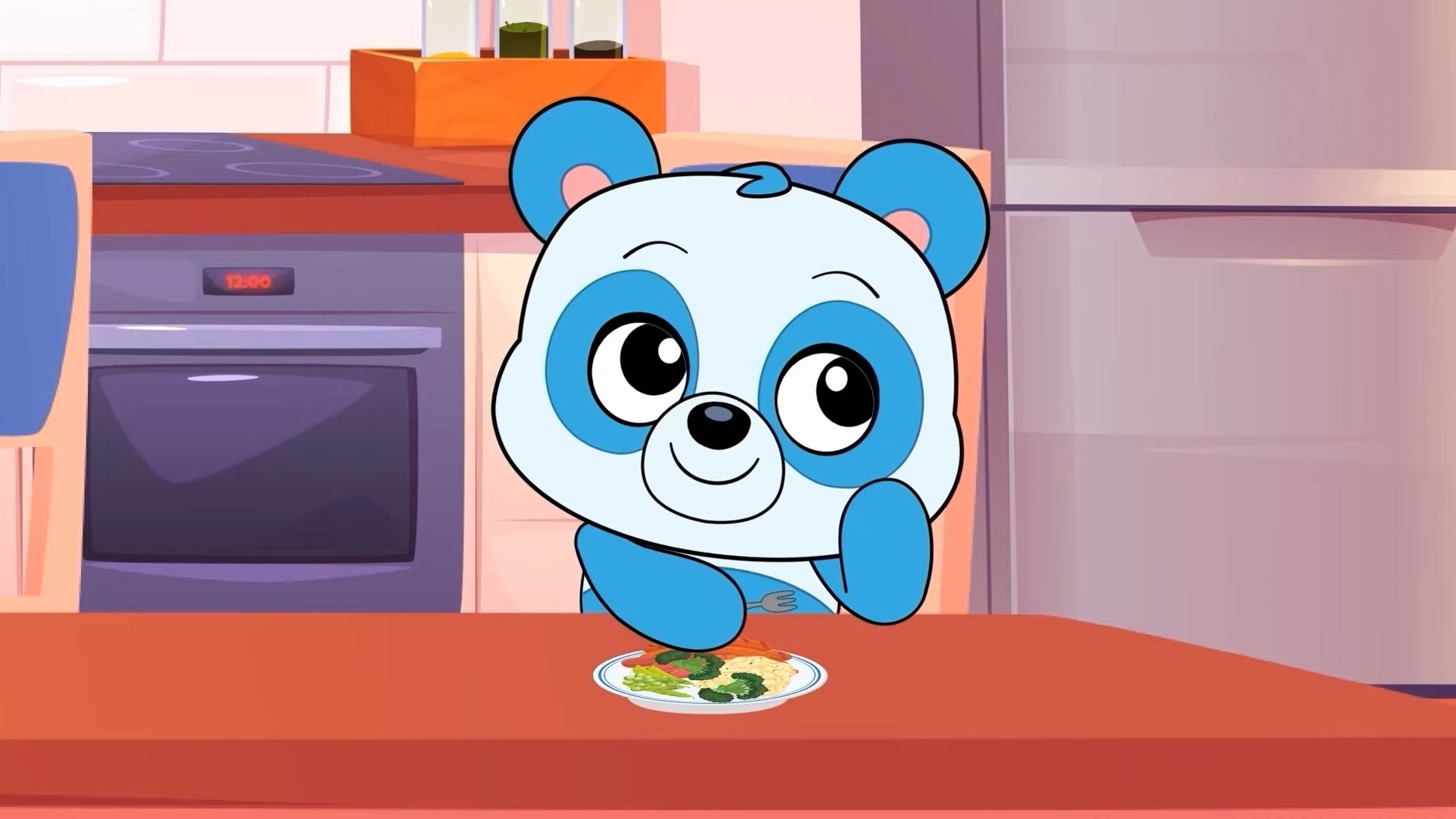 Gabu, o Panda Azul : Comendo Sozinho